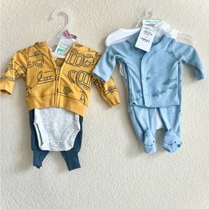 New Preemie Baby Boy Clothes Bundle Premie, NWT,  6 Pieces